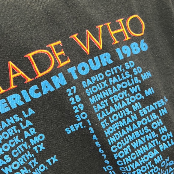 AC/DC who made who 1986 single stitch tour tee - Picture 4 of 5